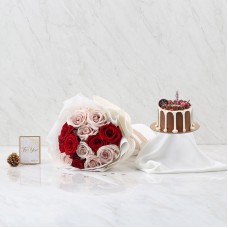Combo Set(Flower Bouquet And Cake)