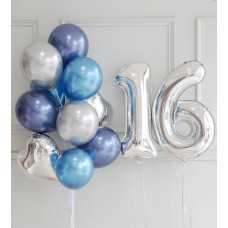 Set balloon number color blue