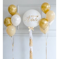 Balloon set color white golden