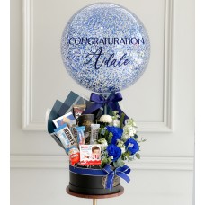 Balloon And Chocolate and Flowers Gifts Set