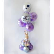 Balloon Purple Set And Teddy Ribbit