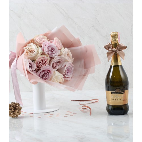Combo Set (Pink Bouquet & Prosecco)