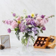 Combo Set (Flower in vase &amp; Chocolate)