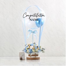 Combo Set(Flower Box With Chocolate And Balloon)