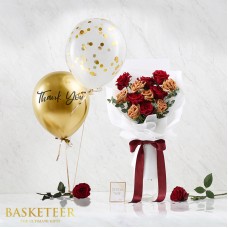Combo Set(Flower Bouquet And Balloon)