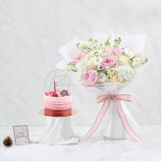 Combo Set (Cake And Flower Bouquet)
