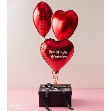 Bakery and Red Heart Balloons Gift