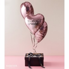 Sweet Heart Balloons With Bakery Gift Box