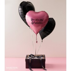 Sweet Bakery With Black And Pink Balloons Gift Box