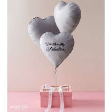 Bakery & Gray Heart Balloons Gift Box