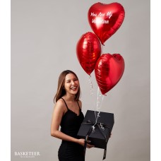 Sweet Macarons & Heart Balloons Gift Set