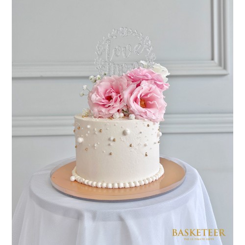 Mini Cake With Sweet Roses (1/4 Ib)