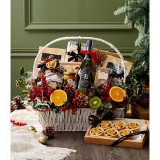 Merry Wine and Sweet Treats Basket