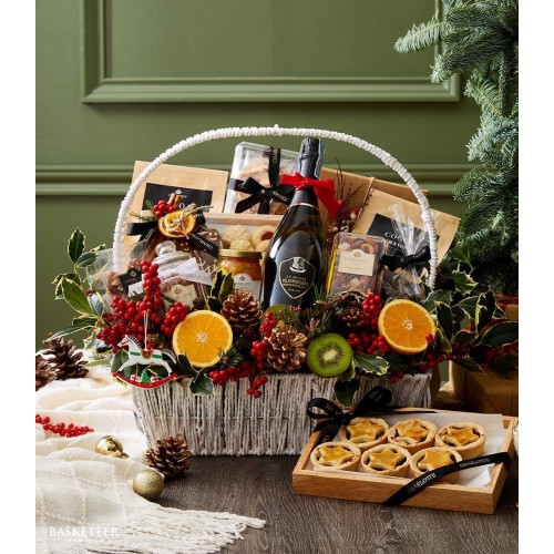Merry Wine and Sweet Treats Basket