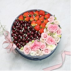 Fresh Cherry & Strawberry Gift Basket