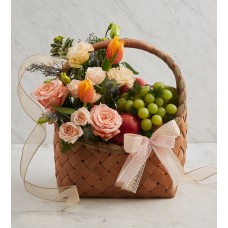 Mixed Fruits & Flowers Basket