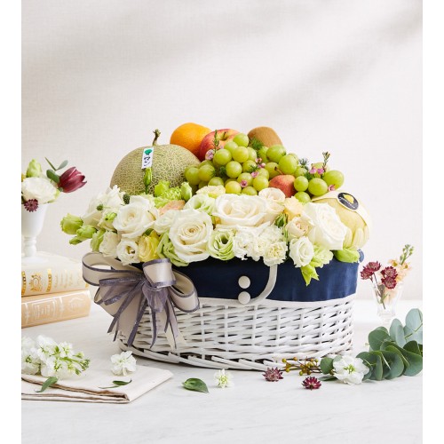 Fruit & Flower Gift Basket