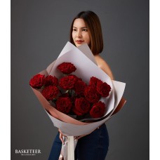 Hot Romance Tess David Austin Roses Bouquet