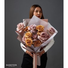 Toffee and Amnesia Roses Bouquet