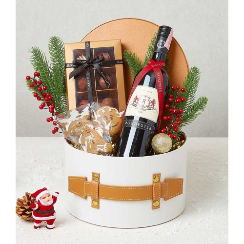 Joyful Wine with Sweets Gift Box