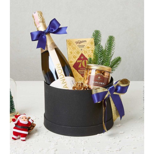 Tasty Festive Wine & Treats Gift Box