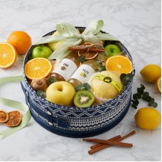 Japanese Sparkling juice & Mixed Fruit Basket