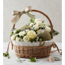 Melon & White Tone Flower Basket
