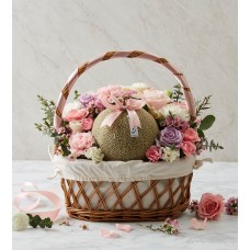 Melon & Pink Tone Flower Basket
