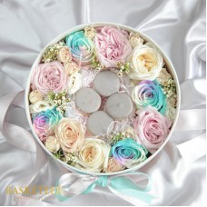 Macarons With Marshmallow Roses Box Set