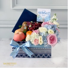 Mother's Love Flowers & Fresh Fruits Gift Box