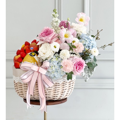 Fruit and Flower Gifts Basket