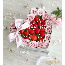 Strawberry Romantic Heart Box Mother's Day