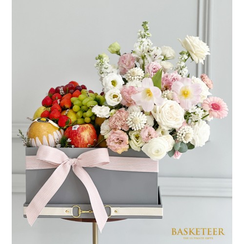 Flower & Fruit Gifts Basket