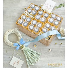 Fresh Garland & Butterfly Pea dessert Gifts Basket