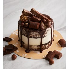 Mini cake semi-naked frosting milk chocolate drip assorted chocolate sweets