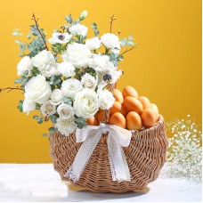 Marian Plum & Flowers Basket