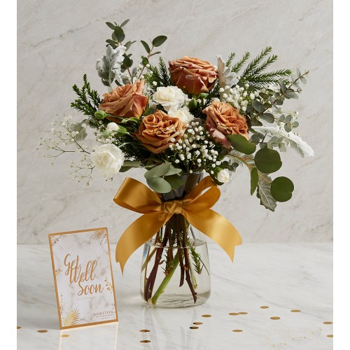 Toffee Rose In Vase