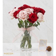 Passionate Red Roses In Vase