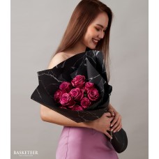 Vivid Blueberry Roses Bouquet