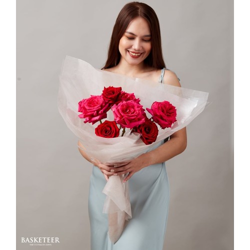 Hot Pink Roses Bouquet