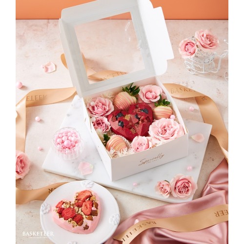 Lover Heart Chocolate & Chocolate Covered Strawberries