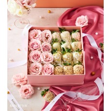 Forever Love Flowers With Chocolate Covered Strawberries
