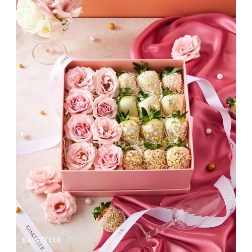 Forever Love Flowers With Chocolate Covered Strawberries