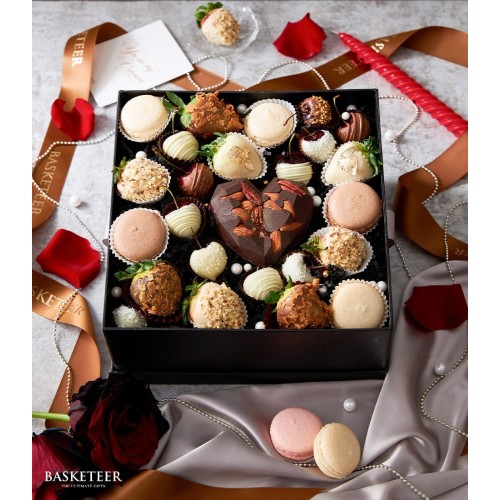 Heart Chocolate & Cherry Gift Set