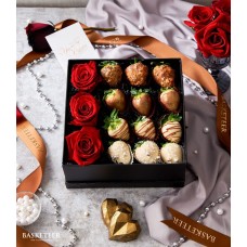 Rose Explorer & Chocolate Strawberries Gift