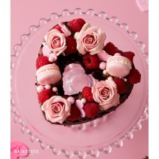Sweet Chocolate Heart Cake