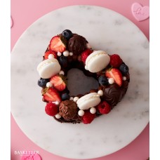 Chocolate Heart Macaron Cake