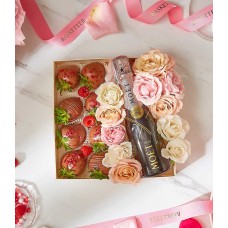 Wine and Floral Chocolate Indulgence