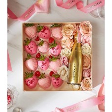 Chocolate-Dipped Strawberries & Wine Gift