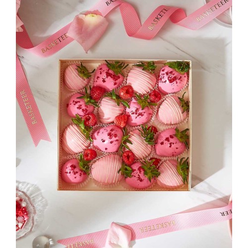 Pink Strawberry Soaked Chocolate Delights (M)